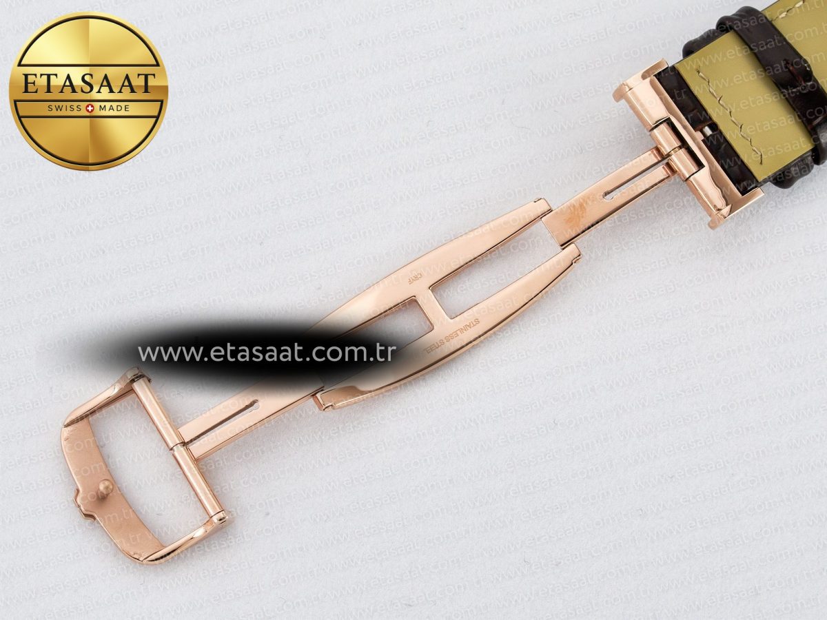 Reverso Tribute Duoface Small Seconds RG MGF Best Edition White Spray Paint Dial on Black Leather Strap A854A - Görsel 27