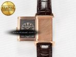 Reverso Tribute Duoface Small Seconds RG MGF Best Edition White Spray Paint Dial on Black Leather Strap A854A - Görsel 7