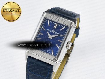 Reverso Tribute Duoface Small Seconds SS MGF Best Edition Blue Dial on Blue Leather Strap A854A