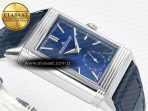 Reverso Tribute Duoface Small Seconds SS MGF Best Edition Blue Dial on Blue Leather Strap A854A - Görsel 11