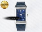 Reverso Tribute Duoface Small Seconds SS MGF Best Edition Blue Dial on Blue Leather Strap A854A - Görsel 3