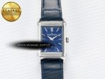 Reverso Tribute Duoface Small Seconds SS MGF Best Edition Blue Dial on Blue Leather Strap A854A - Görsel 4