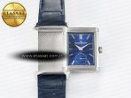 Reverso Tribute Duoface Small Seconds SS MGF Best Edition Blue Dial on Blue Leather Strap A854A - Görsel 5