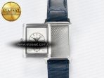 Reverso Tribute Duoface Small Seconds SS MGF Best Edition Blue Dial on Blue Leather Strap A854A - Görsel 7