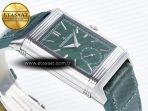 Reverso Tribute Duoface Small Seconds SS MGF Best Edition Green Dial on Green Leather Strap A854A - Görsel 11