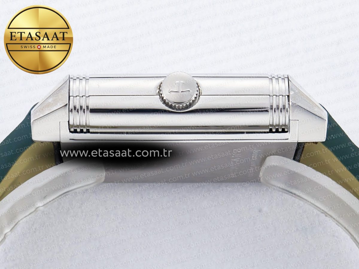 Reverso Tribute Duoface Small Seconds SS MGF Best Edition Green Dial on Green Leather Strap A854A - Görsel 18