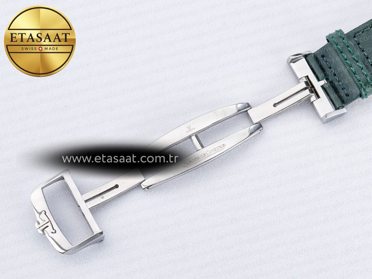 Reverso Tribute Duoface Small Seconds SS MGF Best Edition Green Dial on Green Leather Strap A854A - Görsel 28