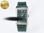 Reverso Tribute Duoface Small Seconds SS MGF Best Edition Green Dial on Green Leather Strap A854A - Görsel 3