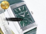 Reverso Tribute Duoface Small Seconds SS MGF Best Edition Green Dial on Green Leather Strap A854A - Görsel 9