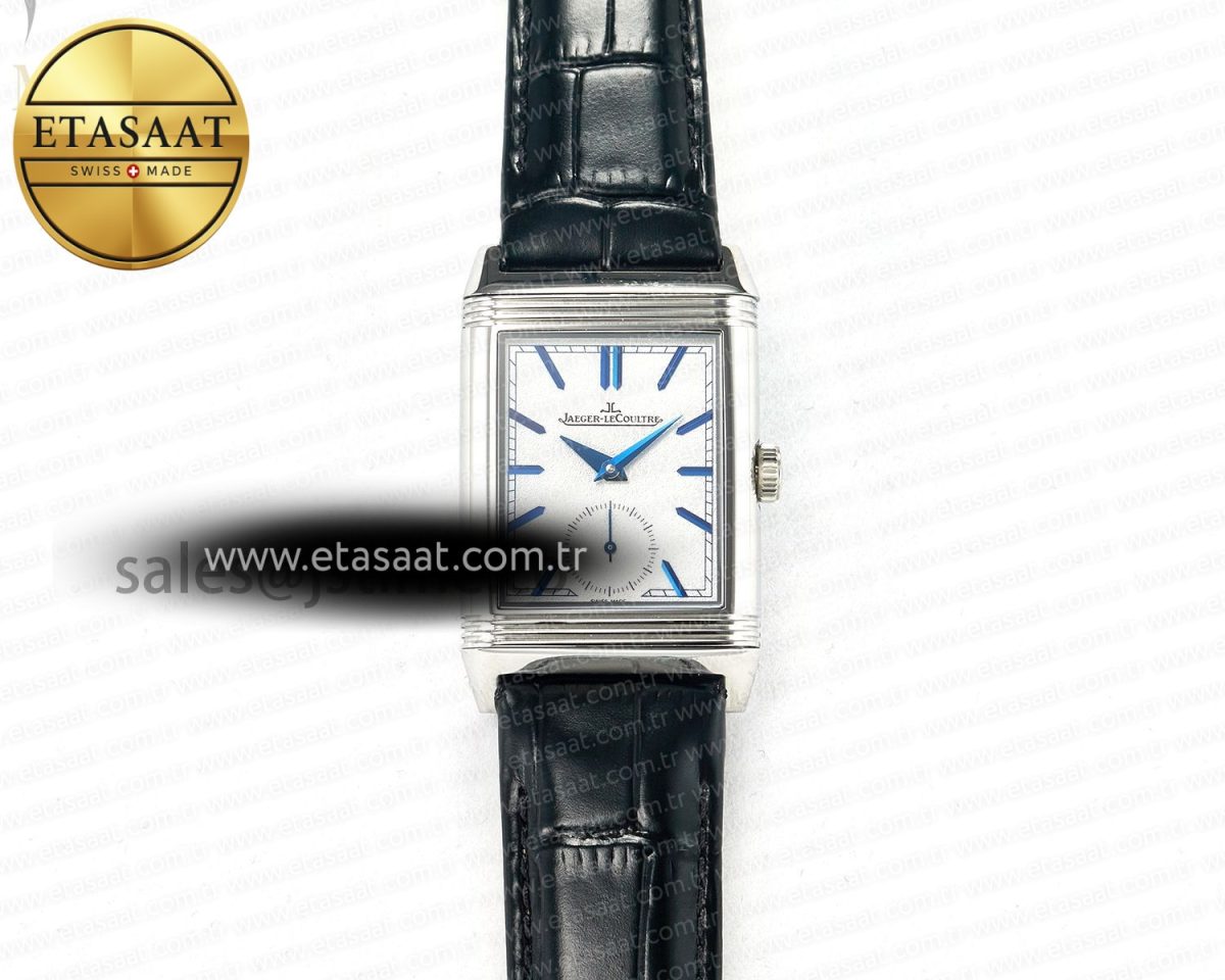 Reverso Tribute Duoface Small Seconds SS MGF Best Edition White Dial on Black Leather Strap A854A - Görsel 4