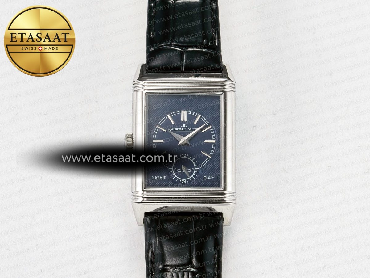 Reverso Tribute Duoface Small Seconds SS MGF Best Edition White Dial on Black Leather Strap A854A - Görsel 6