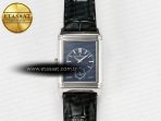 Reverso Tribute Duoface Small Seconds SS MGF Best Edition White Dial on Black Leather Strap A854A - Görsel 6