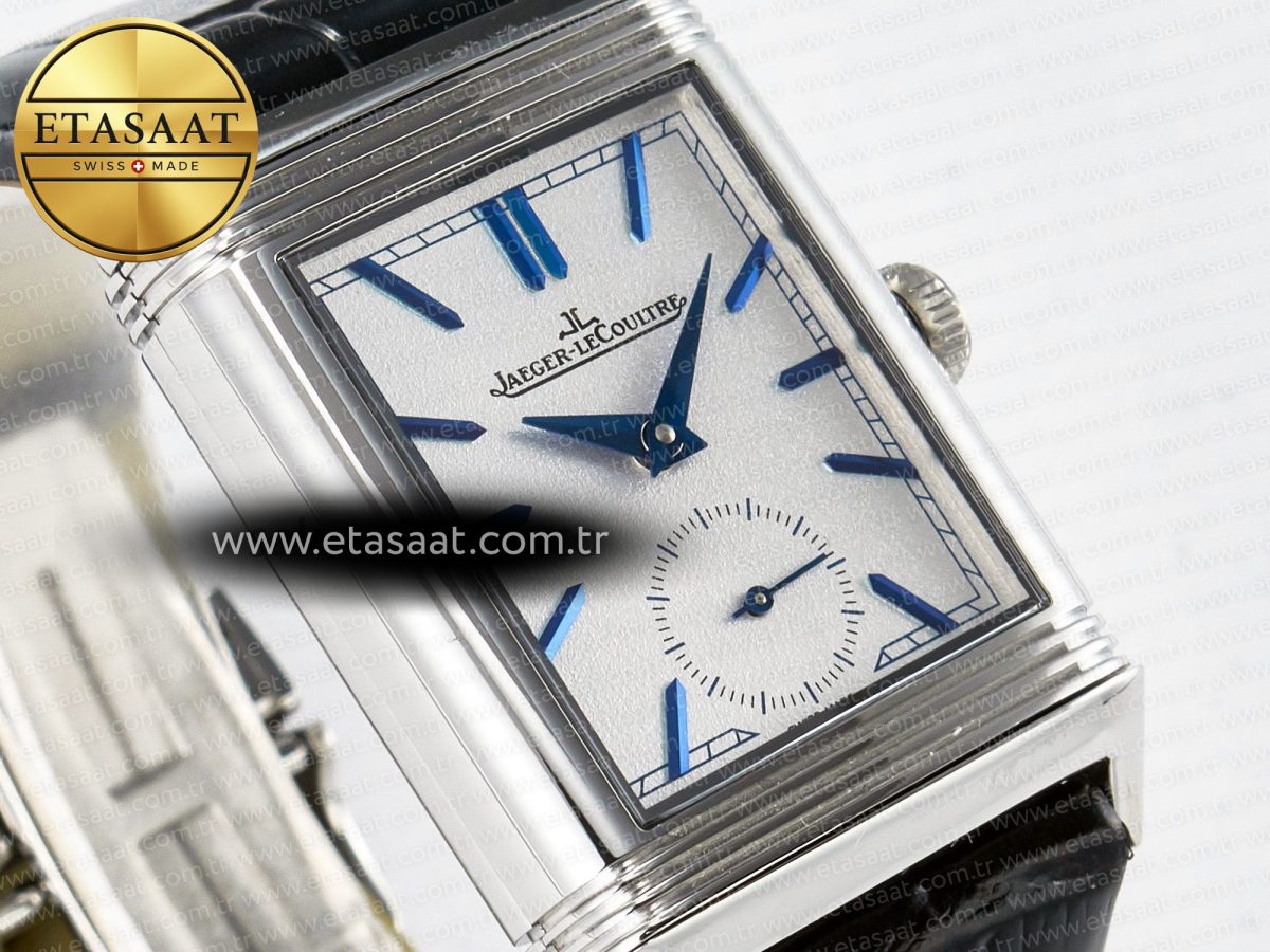 Reverso Tribute Duoface Small Seconds SS MGF Best Edition White Dial on Black Leather Strap A854A - Görsel 9