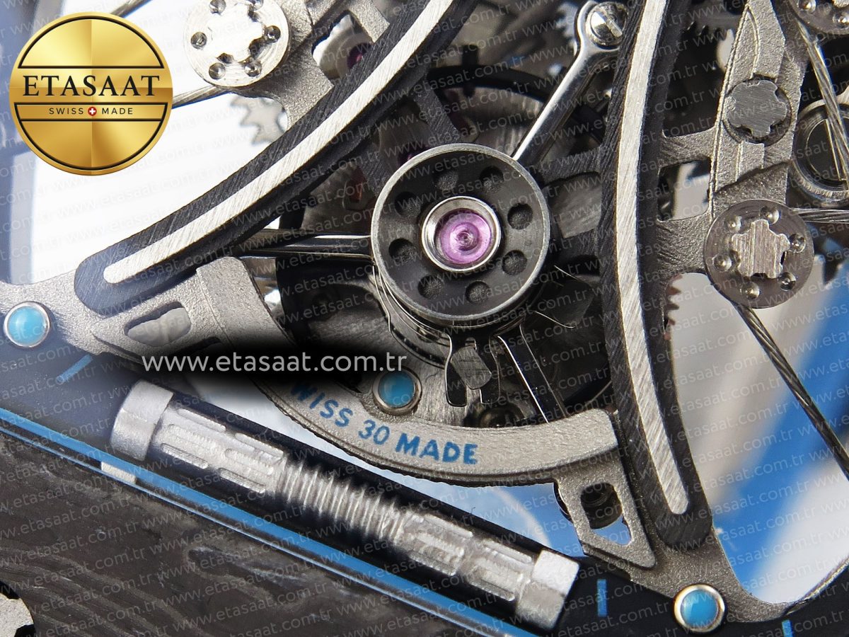 Richard Mille RM 53 Blue Rubber Strap - Görsel 11