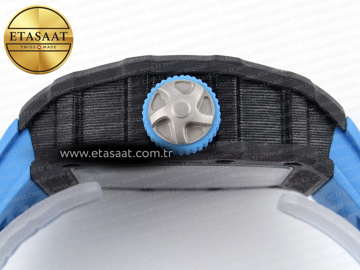 Richard Mille RM 53 Blue Rubber Strap - Görsel 13