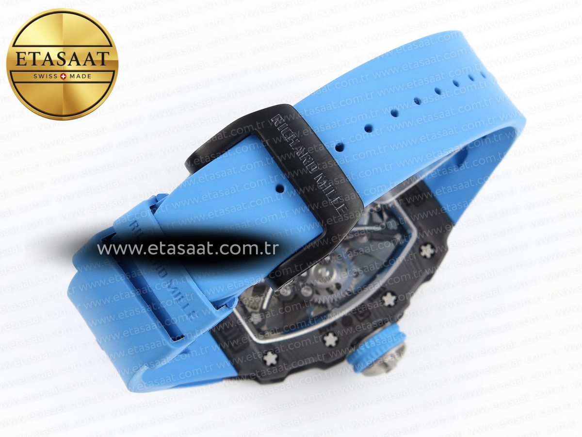 Richard Mille RM 53 Blue Rubber Strap - Görsel 15