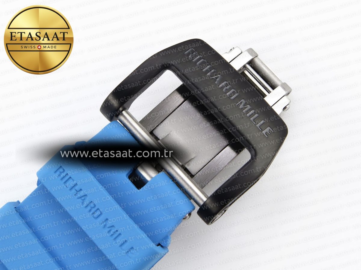 Richard Mille RM 53 Blue Rubber Strap - Görsel 25