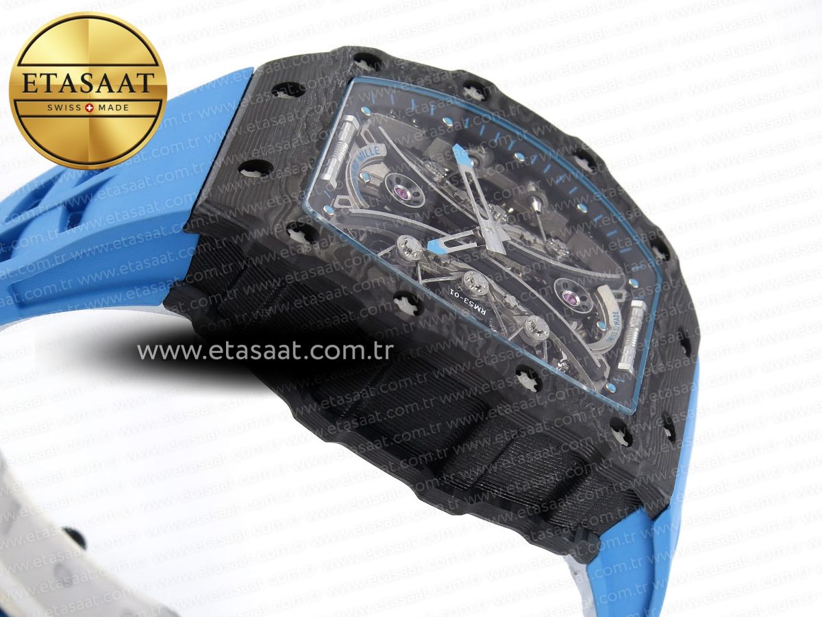 Richard Mille RM 53 Blue Rubber Strap - Görsel 9