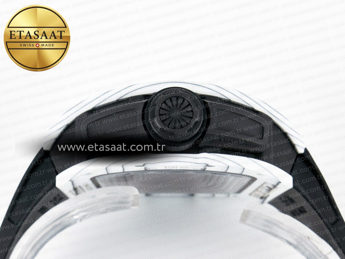 RM 61-01 Yohan Blake White NTPT ZF 1:1 Best Edition on Black Rubber Strap RMUL2 Super Clone - Görsel 14