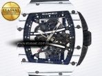 RM 61-01 Yohan Blake White NTPT ZF 1:1 Best Edition on Black Rubber Strap RMUL2 Super Clone - Görsel 4
