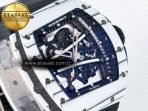RM 61-01 Yohan Blake White NTPT ZF 1:1 Best Edition on Black Rubber Strap RMUL2 Super Clone - Görsel 5