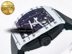 RM 61-01 Yohan Blake White NTPT ZF 1:1 Best Edition on Black Rubber Strap RMUL2 Super Clone - Görsel 6