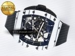 RM 61-01 Yohan Blake White NTPT ZF 1:1 Best Edition on Black Rubber Strap RMUL2 Super Clone - Görsel 9