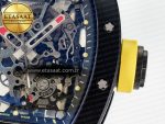 RM035-02 Black Ceramic SONIC Best Edition Skeleton Dial on Black Rubber Strap Clone RMUL1 - Görsel 12