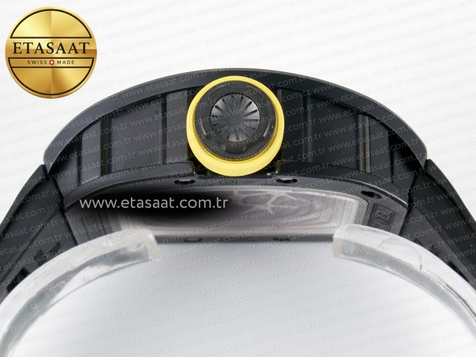RM035-02 Black Ceramic SONIC Best Edition Skeleton Dial on Black Rubber Strap Clone RMUL1 - Görsel 16