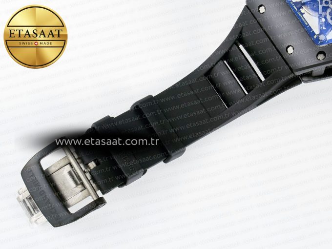 RM035-02 Black Ceramic SONIC Best Edition Skeleton Dial on Black Rubber Strap Clone RMUL1 - Görsel 23