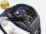 RM035-02 Black Ceramic SONIC Best Edition Skeleton Dial on Black Rubber Strap Clone RMUL1 - Görsel 7