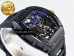 RM035-02 Black Ceramic SONIC Best Edition Skeleton Dial on Black Rubber Strap Clone RMUL1 - Görsel 7