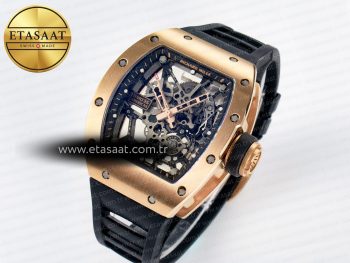 RM035-02 RG SONIC Best Edition Skeleton Dial on Black Rubber Strap Clone RMUL1