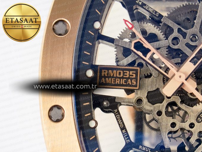 RM035-02 RG SONIC Best Edition Skeleton Dial on Black Rubber Strap Clone RMUL1 - Görsel 10