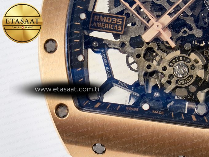 RM035-02 RG SONIC Best Edition Skeleton Dial on Black Rubber Strap Clone RMUL1 - Görsel 11