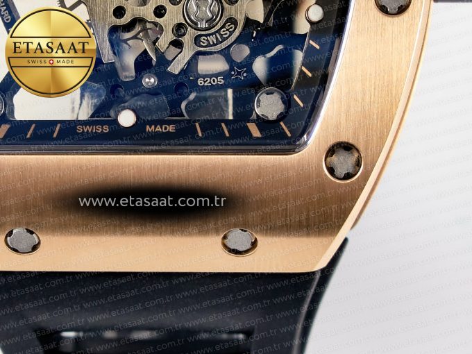 RM035-02 RG SONIC Best Edition Skeleton Dial on Black Rubber Strap Clone RMUL1 - Görsel 14