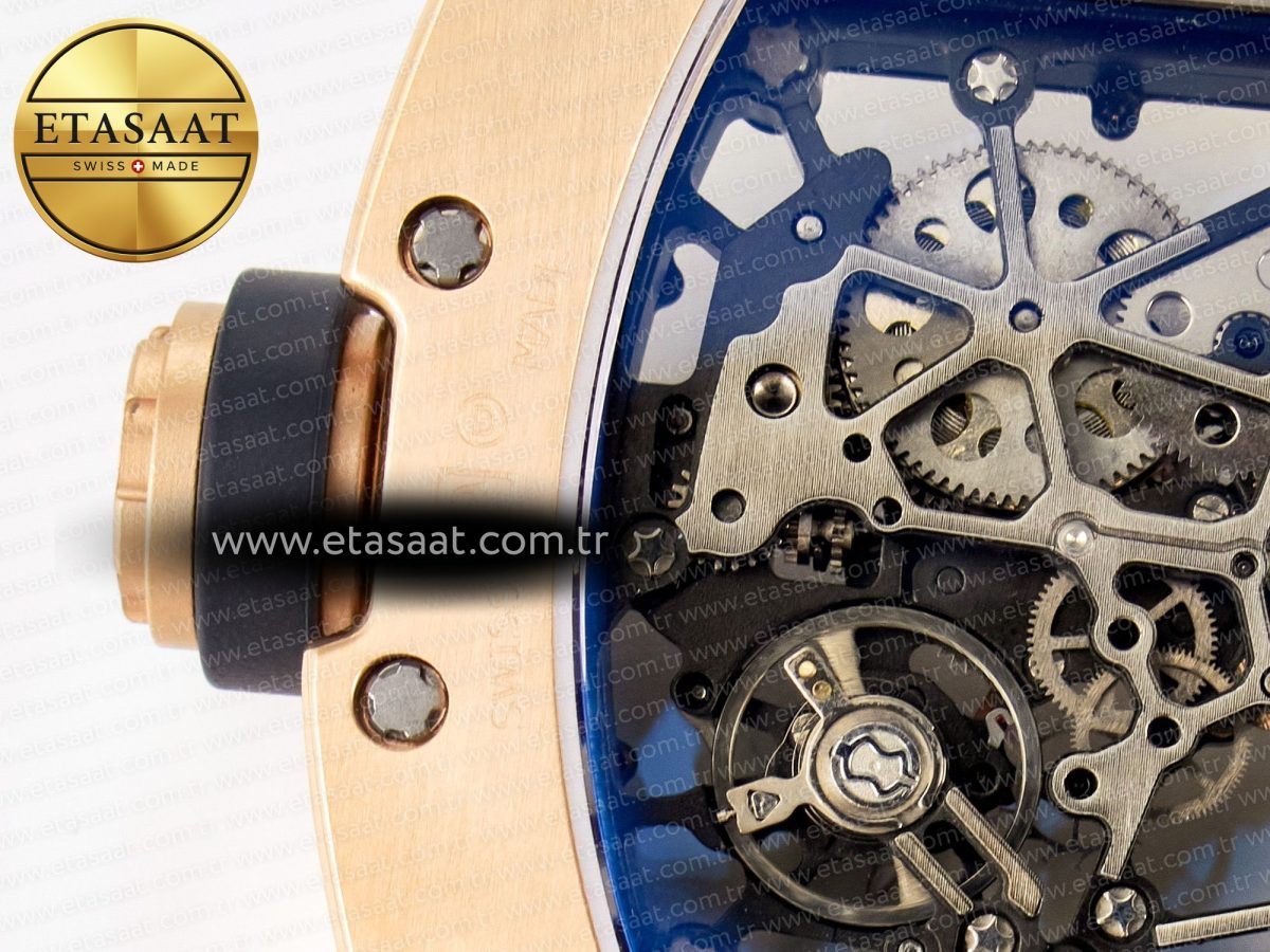 RM035-02 RG SONIC Best Edition Skeleton Dial on Black Rubber Strap Clone RMUL1 - Görsel 19