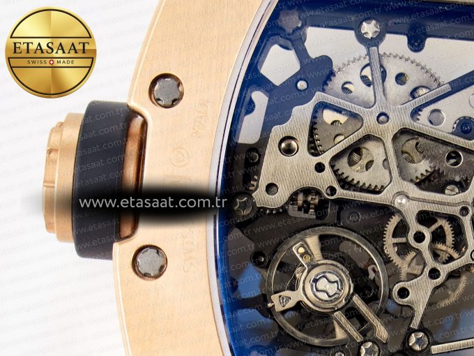 RM035-02 RG SONIC Best Edition Skeleton Dial on Black Rubber Strap Clone RMUL1 - Görsel 19