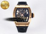 RM035-02 RG SONIC Best Edition Skeleton Dial on Black Rubber Strap Clone RMUL1 - Görsel 3
