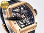 RM035-02 RG SONIC Best Edition Skeleton Dial on Black Rubber Strap Clone RMUL1 - Görsel 5