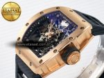 RM035-02 RG SONIC Best Edition Skeleton Dial on Black Rubber Strap Clone RMUL1 - Görsel 6