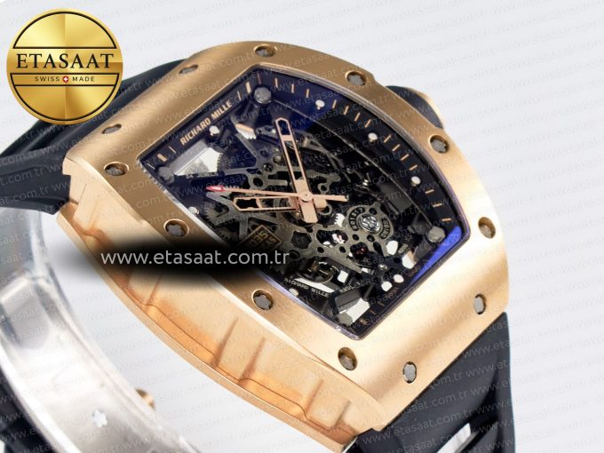 RM035-02 RG SONIC Best Edition Skeleton Dial on Black Rubber Strap Clone RMUL1 - Görsel 7