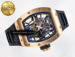 RM035-02 RG SONIC Best Edition Skeleton Dial on Black Rubber Strap Clone RMUL1 - Görsel 8