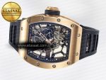 RM035-02 RG SONIC Best Edition Skeleton Dial on Black Rubber Strap Clone RMUL1 - Görsel 9