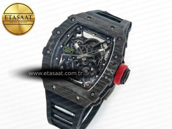 RM035 Carbon SONIC Best Edition Skeleton Dial on Black Rubber Strap Clone RMUL2 V2