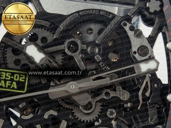 RM035 Carbon SONIC Best Edition Skeleton Dial on Black Rubber Strap Clone RMUL2 V2 - Görsel 11