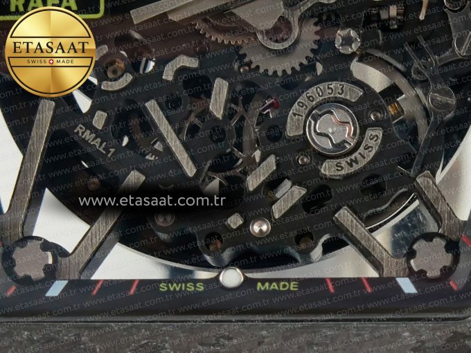 RM035 Carbon SONIC Best Edition Skeleton Dial on Black Rubber Strap Clone RMUL2 V2 - Görsel 14