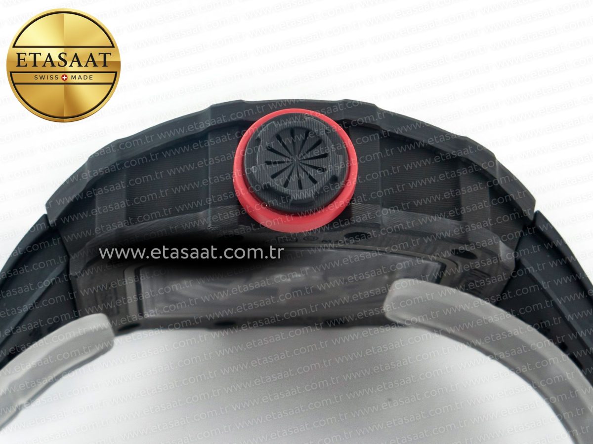 RM035 Carbon SONIC Best Edition Skeleton Dial on Black Rubber Strap Clone RMUL2 V2 - Görsel 16