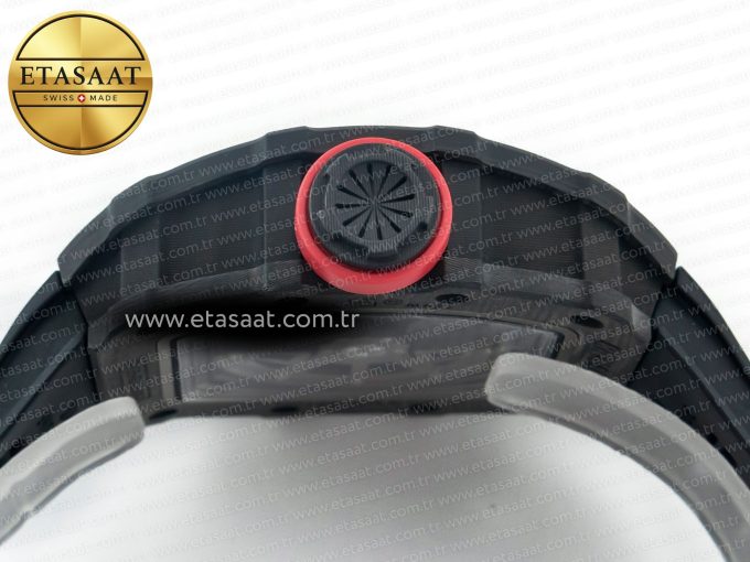 RM035 Carbon SONIC Best Edition Skeleton Dial on Black Rubber Strap Clone RMUL2 V2 - Görsel 16