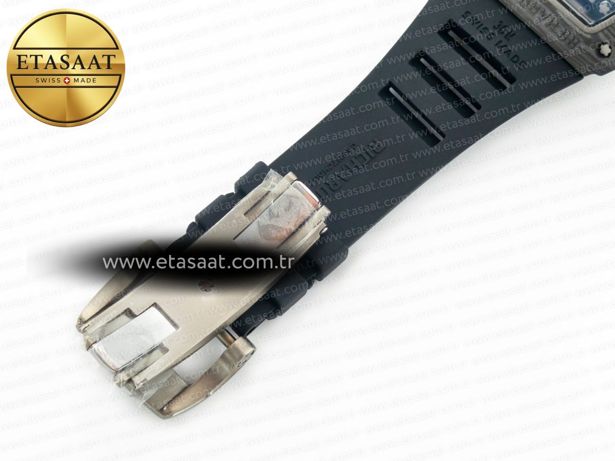 RM035 Carbon SONIC Best Edition Skeleton Dial on Black Rubber Strap Clone RMUL2 V2 - Görsel 24